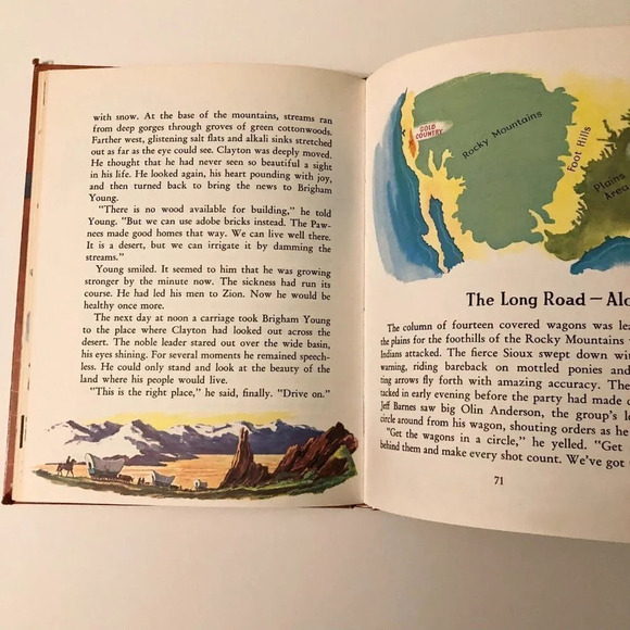Vintage 1962 Wagons  Ho Whitman Childrens Western Book Hardcover - Picture 15 of 16